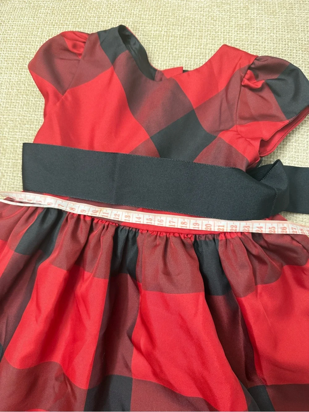 Ralph Lauren Baby Girls Red Black Plaid Dress Bloomers Holiday Set 12M EUC